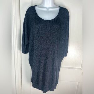James Perse Saks Fifth Avenue Heather Gray Oversized Tunic Shirt